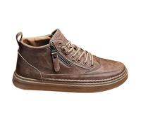 Generisch Chaussures de travail en cuir pour homme - Chaussures de randonnée pour homme - Avec fermeture éclair - Antidérapantes - Semelle plate - Chaussures de loisirs - En cuir synthétique - Couleur