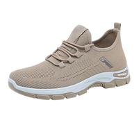 Generisch Chaussures de travail et de loisirs pour homme - En maille légère - Couleur unie - Antidérapantes - Chaussures décontractées - Pour le printemps, l'automne, les mouches tissées et