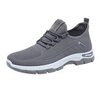 Generisch Chaussures de travail et de loisirs pour homme - En maille légère - Couleur unie - Antidérapantes - Chaussures décontractées - Pour le printemps, l'automne, les mouches tissées et