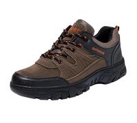 Generisch Chaussures de trekking pour homme - Chaussures de randonnée pour homme - Large pied - Semelle plate - Baskets confortables - Antidérapantes - Chaussures de marche - Chaussures d'extérieur