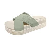 Generisch Chaussures d'été à lacets - Antidérapantes - Semelle en caoutchouc solide - Chaussures ouvertes - Pantoufles en tricot - Sandales orthopédiques - Sandales d'été pour femme - Lavables - Avec