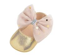 Generisch Chaussures d'été pour bébé garçon en caoutchouc plat premier vêtements Bowknot Maria Princesse Chaussures bébé Chaussures premiers pas chaudes, or, Taille unique