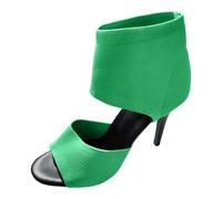 Generisch Chaussures d'été pour femme - Sandales élégantes - Pour fête de bal de fin d'année - Sandales de danse - Talon haut - Sandales en satin - Sandales pour femme avec talon - Slingback avec