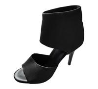 Generisch Chaussures d'été pour femme - Sandales élégantes - Pour fête de bal de fin d'année - Sandales de danse - Talon haut - Sandales en satin - Sandales pour femme avec talon - Slingback avec