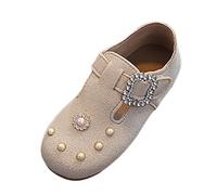 Generisch Chaussures d'été pour fille - Élégantes - Antidérapantes - Doublure en cuir souple - Chaussures de princesse - Chaussures de communion - Chaussures de soirée pour enfants - Tenue de scène et