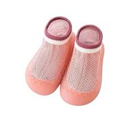 Generisch Chaussures d'éveil avec semelle antidérapante pour bébé, design en maille respirante, chaussons légers pour l'intérieur, version estivale pour les premiers pas, Rose, 20 EU