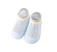 Generisch Chaussures d'éveil avec semelle antidérapante pour bébé, design en maille respirante, chaussons légers pour l'intérieur, version estivale pour les premiers pas, bleu, 21 EU
