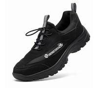 Generisch Chaussures d'hiver chaudes pour homme avec design élastique et semelle antidérapante pour tous les jours et les loisirs, Noir , 42 EU