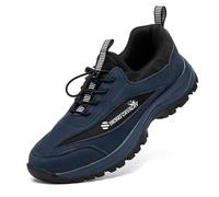 Generisch Chaussures d'hiver chaudes pour homme avec design élastique et semelle antidérapante pour tous les jours et les loisirs, bleu, 42 EU