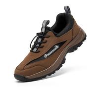 Generisch Chaussures d'hiver chaudes pour homme avec design élastique et semelle antidérapante pour tous les jours et les loisirs, marron, 39 EU
