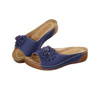 generisch Chaussures d'hiver pour femme Taille 40 Pantoufles de plage pour femme avec talon creux Pantoufles décontractées Slope Bottom Chaussures pour femme Chaussures 37 Noir, bleu, 45 EU