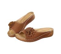 generisch Chaussures d'hiver pour femme Taille 40 Pantoufles de plage pour femme avec talon creux Pantoufles décontractées Slope Bottom Chaussures pour femme Chaussures 37 Noir, marron, 41 EU