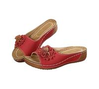 generisch Chaussures d'hiver pour femme Taille 40 Pantoufles de plage pour femme avec talon creux Pantoufles décontractées Slope Bottom Chaussures pour femme Chaussures 37 Noir, rouge, 42 EU