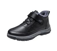 Generisch Chaussures d'hiver pour homme - Doublées - Chaussures d'extérieur antidérapantes - Chaudes - Unisexe - Pour l'automne et la montagne - Bottes d'hiver à lacets, Noir , 39 EU
