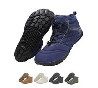 Generisch Chaussures d'hiver pour homme et femme - Imperméables - Antidérapantes - Bout large - Pour la marche, la neige, la randonnée, bleu, 37 EU