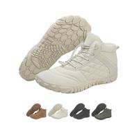 Generisch Chaussures d'hiver pour homme et femme - Imperméables - Antidérapantes - Bout large - Pour la marche, la neige, la randonnée, Blanc., 37 EU