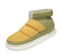 Generisch Chaussures d'hiver pour homme - Sans lacets - Chaudes - Antidérapantes - Légères - Respirantes - Confortables - Pour le quotidien et les loisirs, jaune, 45 EU