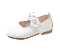 Generisch Chaussures en cuir pour bébé et enfant - Chaussures de princesse confortables - Chaussures de princesse - Chaussures de danse - Chaussures de soirée souples et confortables, Blanc., 21 EU