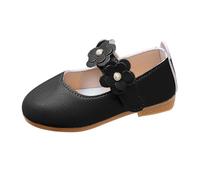 Generisch Chaussures en cuir pour bébé et enfant - Chaussures de princesse confortables - Chaussures de princesse - Chaussures de danse - Chaussures de soirée souples et confortables, Noir , 21 EU