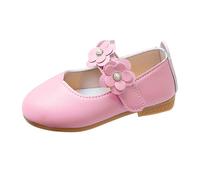 Generisch Chaussures en cuir pour bébé et enfant - Chaussures de princesse confortables - Chaussures de princesse - Chaussures de danse - Chaussures de soirée souples et confortables, Rose, 21 EU