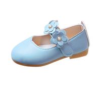 Generisch Chaussures en cuir pour bébé et enfant - Chaussures de princesse confortables - Chaussures de princesse - Chaussures de danse - Chaussures de soirée souples et confortables, bleu, 21 EU