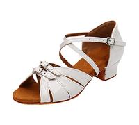 Generisch Chaussures en latex antidérapantes en polyuréthane avec semelle souple, talon moyen bas et boucle S Chaussures pour femme 40, Blanc., 41 EU