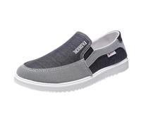 Generisch Chaussures en toile pour homme Baskets d'été respirantes et légères en tissu léger Chaussures plates à enfiler Semelle souple Chaussures de sport confortables Chaussures de sport d'extérieur