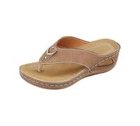 generisch Chaussures Femme 39 Bleu Chaussures de Plage à Talon Oblique Creux Pantoufles Décontractées Sandales à Talon Incliné et Orteils Clip Chaussures Femme Bottes à Lacets, marron, 37 EU