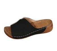 generisch Chaussures Femme Bottines Plates Femmes Pantoufles Printemps et Sandales Femmes Chaussures Femme Confortable Talon Compensé Épais Simple Casual Pantoufles d'extérieur Femmes Chaussures Peu