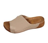 generisch Chaussures Femme Bottines Plates Femmes Pantoufles Printemps et Sandales Femmes Chaussures Femme Confortable Talon Compensé Épais Simple Casual Pantoufles d'extérieur Femmes Chaussures Peu