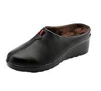 Generisch Chaussures Filles 28 Femmes Hiver Garder Chaud Peluche Cerf Imprimé Plat Bout Rond Paresseux Chaussures en Suède Bottines Noir Femmes 43, Noir , 40 EU