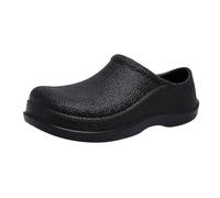 Generisch Chaussures imperméables d'hiver pour homme - Grande taille - Noir - Chaussures de travail de cuisine - Chaussures de pluie confortables, Noir , 40 EU