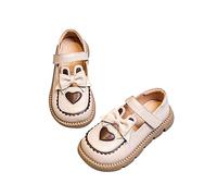 Generisch Chaussures Mary Jane classiques pour filles - Chaussures plates pour robes de mariée - Chaussures d'école - Bout rond - Chaussures plates pour filles - Chaussures de soirée plates, Blanc