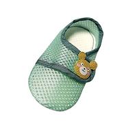 Generisch Chaussures pieds nus antidérapantes pour bébés et enfants comme chaussettes d'éveil respirantes avec semelle extérieure flexible, vert, 21 EU