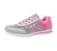 Generisch Chaussures pieds nus - Baskets légères pour femme - Respirantes - Doux - Pour la marche, le fitness, le sport - Confortables - Antidérapantes - Pour l'extérieur, rose, 35 EU