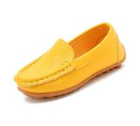 Generisch Chaussures pieds nus pour enfants - Une étape - Couleur bonbon - Chaussures en cuir de vache - Semelle en cuir de vachette - Chaussures décontractées pour garçons et filles - Semelle plate