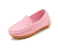 Generisch Chaussures pieds nus pour enfants - Une étape - Couleur bonbon - Chaussures en cuir de vache - Semelle en cuir de vachette - Chaussures décontractées pour garçons et filles - Semelle plate