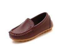 Generisch Chaussures pieds nus pour enfants - Une étape - Couleur bonbon - Chaussures en cuir de vache - Semelle en cuir de vachette - Chaussures décontractées pour garçons et filles - Semelle plate