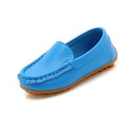 Generisch Chaussures pieds nus pour enfants - Une étape - Couleur bonbon - Chaussures en cuir de vache - Semelle en cuir de vachette - Chaussures décontractées pour garçons et filles - Semelle plate