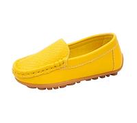 Generisch Chaussures pieds nus pour enfants - Une étape - Couleur bonbon - Chaussures en cuir de vachette - Semelle plate - Chaussures décontractées pour bébés - Confortables - Chaussures de sport et