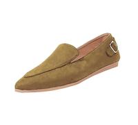Generisch Chaussures plates en toile pour femme - Bout pointu - Respirantes - Légères - Couleur unie - Chaussures de loisirs confortables - Chaussures décontractées en tissu - Pour l'extérieur, la