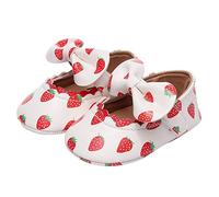 Generisch Chaussures pour bébé à paillettes - Chaussures simples à volants - Bowknot - Premières chaussures pour bébé - Sandales de princesse - Chaussures pour bébé - Taille 23, Rose, 14 EU