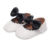 Generisch Chaussures pour bébé à paillettes - Chaussures simples à volants - Bowknot - Premières chaussures pour bébé - Sandales de princesse - Chaussures pour bébé - Taille 23, Blanc., 14 EU