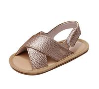 Generisch Chaussures pour bébé avec bande mignonne, décontractées, imprimées, élastiques, pour la première promenade, or, 18-24 mois
