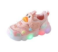 Generisch Chaussures pour enfants - Chaussures de sport légères - Petites chaussures blanches - Chaussures de planche légères - Antidérapantes - Avec fond souple, Rose, 19.5 EU