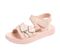 Generisch Chaussures pour enfants, tendance, amour, décoratives, semelle épaisse, semelle douce, sandales confortables de princesse, rouge, 28.5 EU