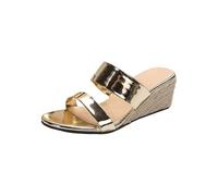 generisch Chaussures pour femme Baskets pour femme Chaussures de plage à talon oblique Creux Pantoufles décontractées Chaussures à semelle oblique Sandales Chaussures Noir Femme 42, or, 42 EU