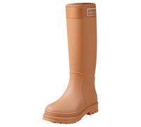 Generisch Chaussures pour femme Sandales Escarpins Sexy Bottes de pluie pour femme avec talon Mode Antidérapant Bottes hautes en caoutchouc Chaussures pour femmes 35, marron, 37 EU
