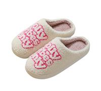 Generisch Chaussures pour femmes noires pour l'hiver Couples Hiver Mode Motif Coton Pantoufles pour hommes et femmes Confortable Maison Pantoufles chaudes Chaussures argentées Femmes Paillettes, Rose