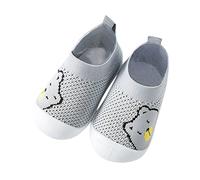 Generisch Chaussures pour fille - 25 animaux mignons - Dessus en maille respirante - Premières chaussures antidérapantes - Chaussures Prewalker - Semelle souple - Pour femme, gris, 20 EU